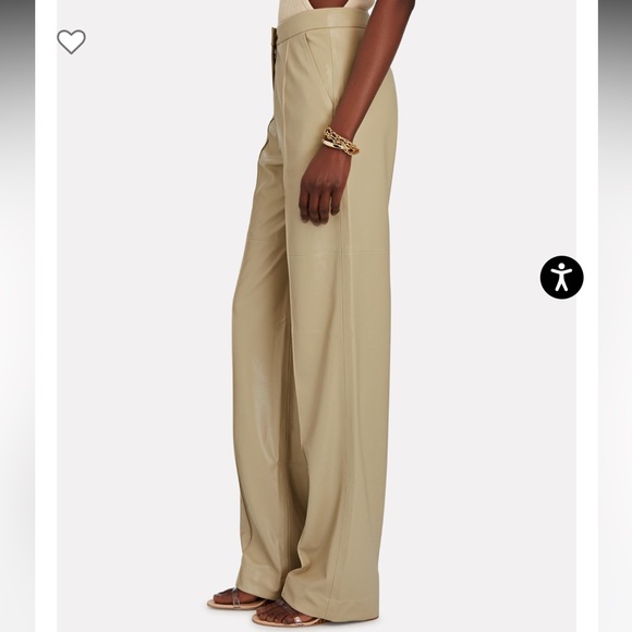 NWT Matériel Vegan Leather Pants w pleat - Picture 2 of 7